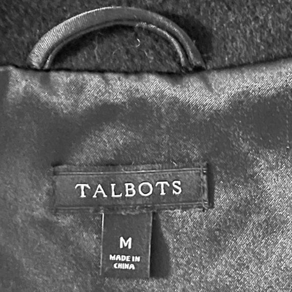 Talbots Wool Blend Buffalo Plaid Long Vest in Black,  White and Gray - Picture 15 of 16